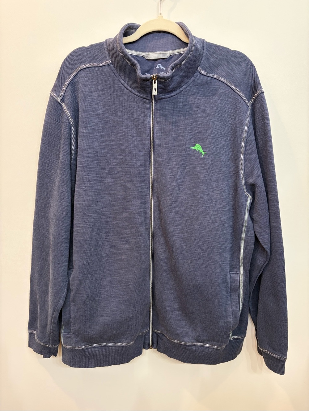 TOMMY BAHAMA TOBAGO BAY Mens Size XXL Full Zip Sweatshirt Jacket Blue